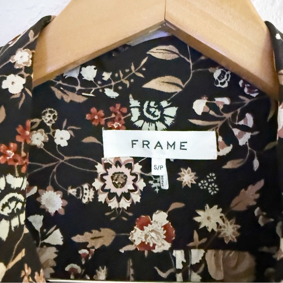 Frame Silk Floral Button Up Blouse Size Small - Picture 3 of 6